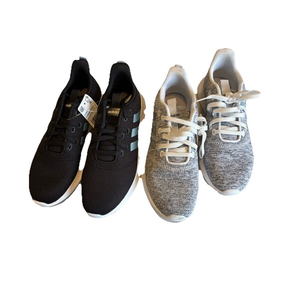 Lot Of 2  ADIDAS Gx5637 PUREMOTION RUNNING BLACK/WHITE/Gray STYLISH SHOE $80 - Picture 1 of 8